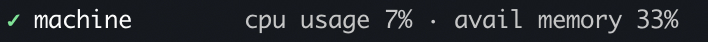 The machine rung of the analysis ladder: a green tick, the word machine, and the detail cpu usage 7%, avail memory 33%